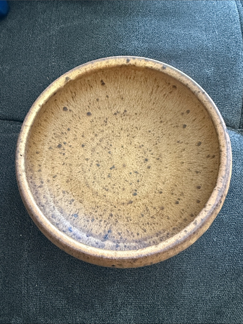 Handmade Speckled Ceramic Bowl in Warm Tan